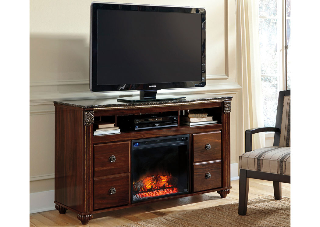 Gabriela Large TV Stand w/ LED Fireplace Insert,Signature Design by Ashley