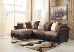 Masoli Mocha Left Facing Chaise Sectional,Benchcraft