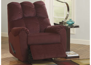 Raulo Burgundy Rocker Recliner,Signature Design by Ashley