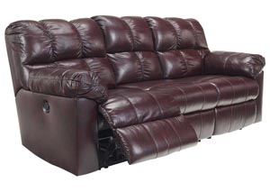 Kennard Burgundy Reclining Power Sofa,Signature Design by Ashley