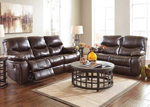 Pranas Brindle Reclining Sofa & Loveseat,Signature Design by Ashley