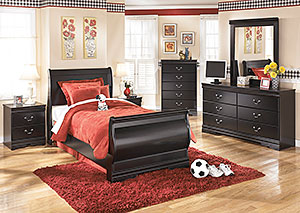 Huey Vineyard Twin Sleigh Bed,48 Hour Quick Ship 