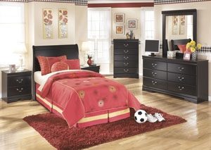 Huey Vineyard Twin Headboard, Dresser & Mirror