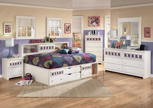 Zayley Twin Bookcase Bed, Dresser & Mirror