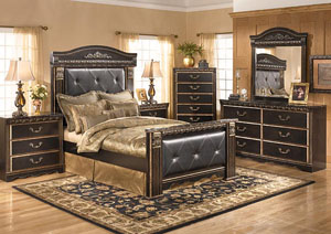 Coal Creek Queen Mansion Bed, Dresser & Mirror