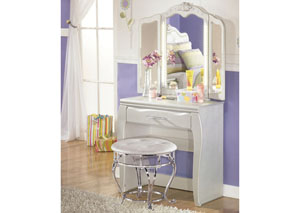 Zarollina Vanity w/ Mirror & Stool