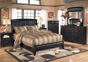 Harmony Queen Platform Bed, Dresser & Mirror