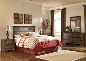 Allymore Queen/Full Panel Headboard, Dresser & Mirror