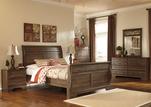 Allymore Queen Sleigh Bed, Dresser & Mirror