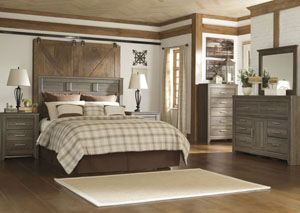 Juararo Queen Panel Headboard, Dresser & Mirror