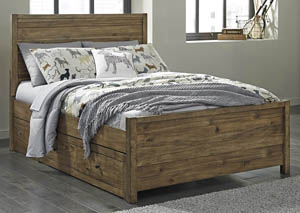 Fennison Light Brown Full Storage Bed,Signature Design by Ashley