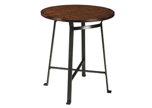 Challiman Rustic Brown Round Counter Table,Signature Design by Ashley