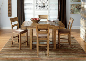 Krinden Counter Height Extension Table w/ 4 Upholstered Barstools,Signature Design by Ashley