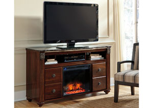 Gabriela Large TV Stand w/ LED Fireplace Insert