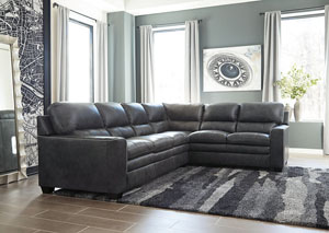 Gleason Charcoal Left Facing Sofa Sectional