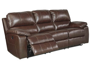 Transister Coffee Power Reclining Sofa w/Adjustable Headrest