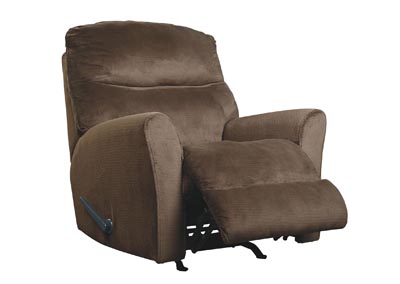 Cossette Chocolate Rocker Recliner