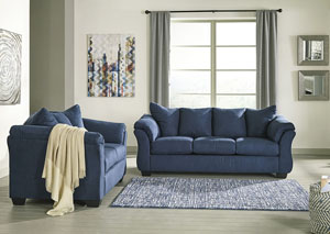 Darcy Blue Sofa & Loveseat