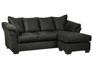 Darcy Black Sofa Chaise