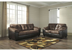 Gregale Coffee Sofa and Loveseat