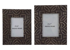 Marquise Antique Black Photo Frame (Set of 2)