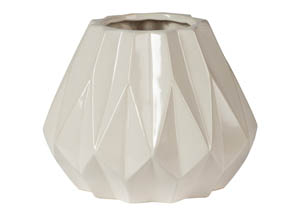 Diego White Vase