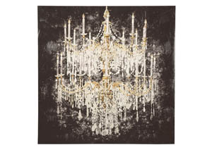 Donda Black/White/Gold Finish Wall Art