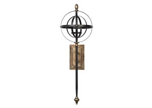 Dina Black/Gold Finish Wall Sconce