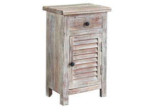 Charlowe White Wash Door Nightstand