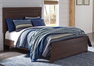 Arkaline Brown King Panel Bed