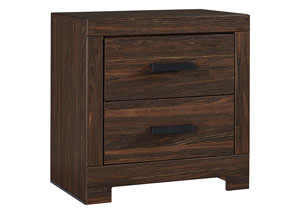 Arkaline Brown Two Drawer Nightstand