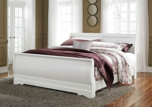 Anarasia White King Sleigh Bed