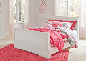 Anarasia White Full Sleigh Bed