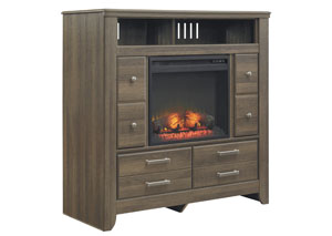 Juararo Media Chest w/LED Fireplace Insert