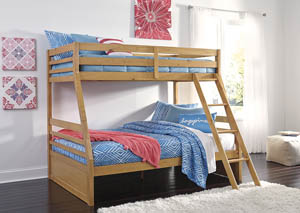 Hallytown Light Brown Twin/Full Bunkbed