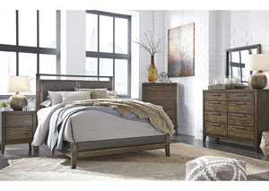 Zilmar Walnut Brown California King Upholstered Bed