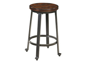 Challiman Rustic Brown Stool (Set of 2)