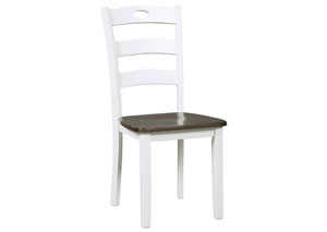 Woodanville White/Brown Dining Room Side Chair (Set of 2)