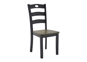 Froshburg Grayish Brown/Black Dining Room Side Chair (Set of 2)