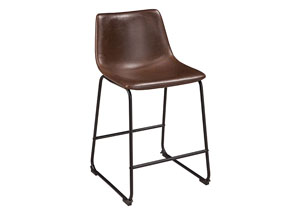 Centiar Two-tone Brown Upholstered Barstool (Set of 2)