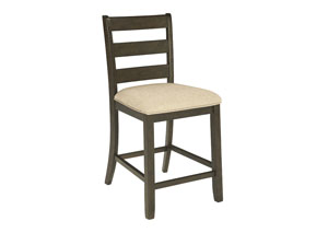 Rokane Brown Upholstered Barstool (Set of 2)