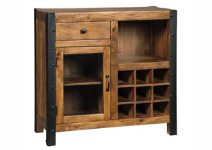 Glosco Brown Wine Cabinet