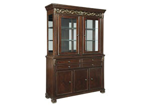 Leahlyn Reddish Brown Dining Room Buffet & Hutch