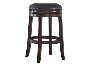 Porter Rustic Brown Tall Upholstered Swivel Stool (Set of 2)