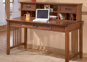 Cross Island Large Leg Desk & Low Hutch