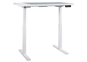 Baraga White Adjustable Height Desk