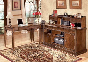 Hamlyn L-Shaped Desk w/Hutch & Credenza