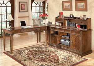 Hamlyn Large L-Shaped Desk w/Hutch & Credenza