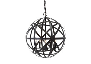 Antique Brass Finish Metal Pendant Light