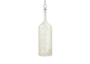 Silver Finish Glass Pendant Light